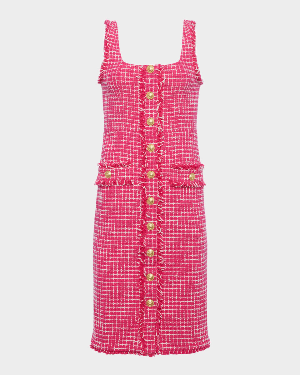 Aya Sleeveless Tweed Dress